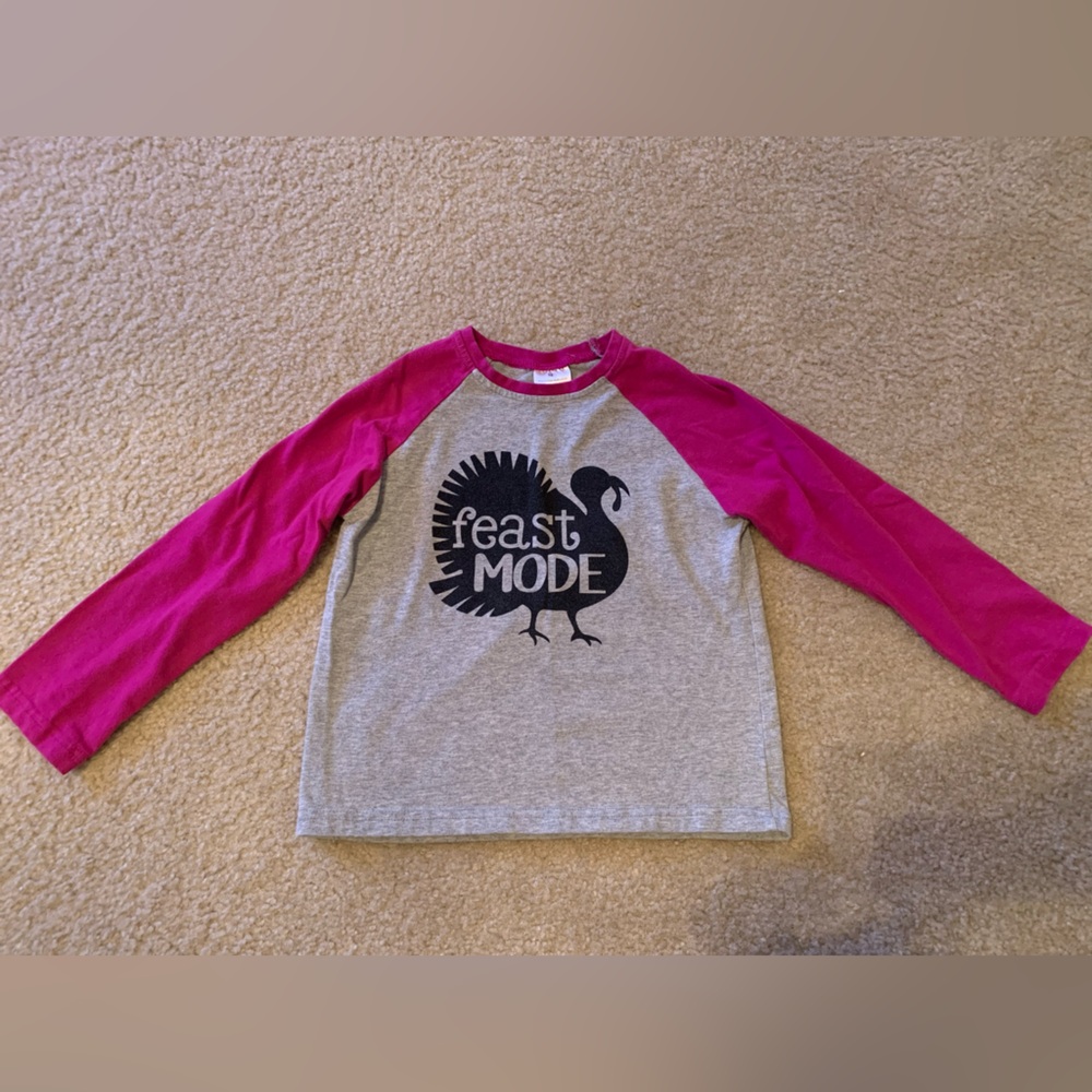 Toddler Girls Thanksgiving Shirt Size 3T